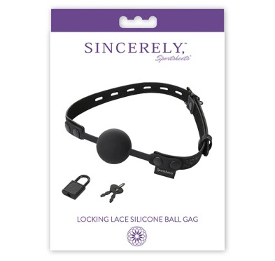 Knebel - Sportsheets Sincerely Locking Lace Silicone Ball Gag